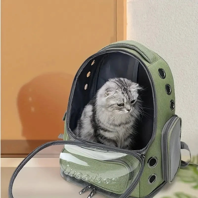 Portable Pet Carrier Backpack - Breathable, Comfortable, and Stylish Bubble Bag for Cats and Dogs