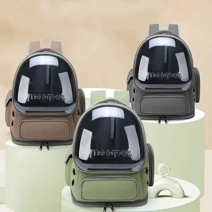 Portable Pet Carrier Backpack - Breathable, Comfortable, and Stylish Bubble Bag for Cats and Dogs
