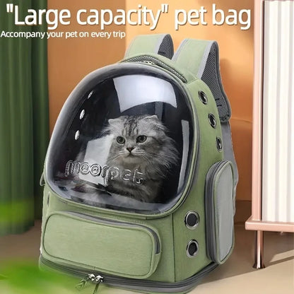 Portable Pet Carrier Backpack - Breathable, Comfortable, and Stylish Bubble Bag for Cats and Dogs